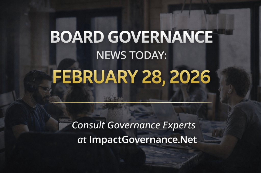 Board Governance News Today: February 28,&nbsp;2026