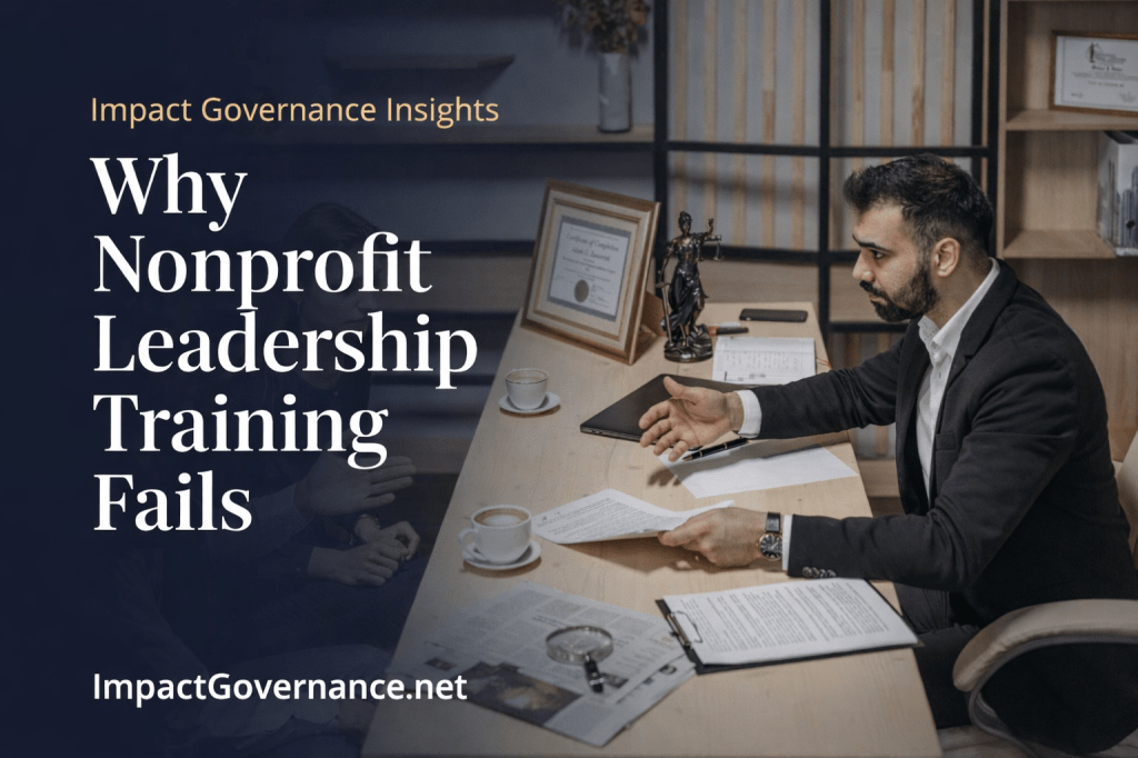 Why Nonprofit Leadership Training Fails Without Governance